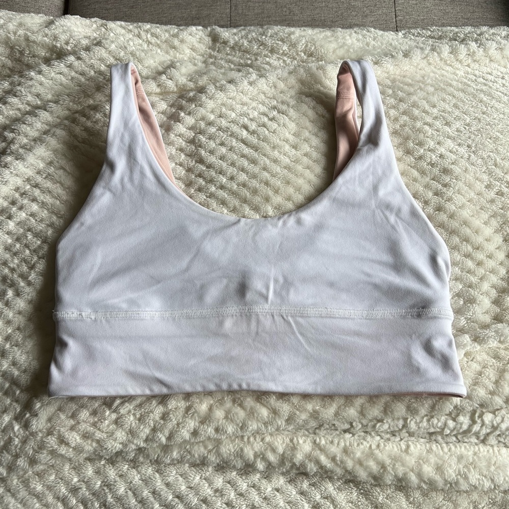 Lululemon Align Bra - White/Blush Pink - Size 8